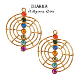 2 Pcs Gold Seven Chakra Pendants