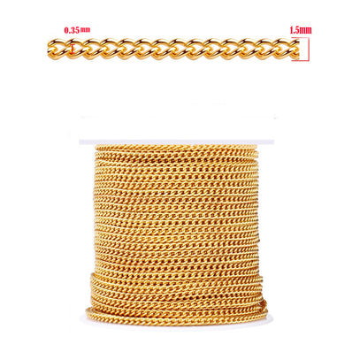2 meters best quality of thin gold plated jewelry making chain