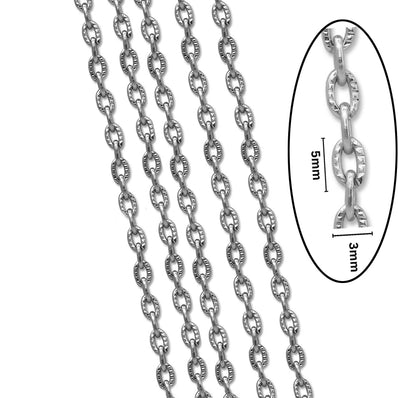 2 Pieces Pack of 75-80 Cm Long Chains Nickle Antique Silver Plated Jewelry Making Chain best quality
