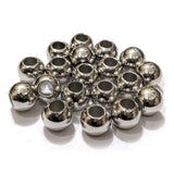 25 PIECES PACK' Premium 12 mm acrylic beads with a brilliant nickel/rhodium silver finish' Lightweight and perfect for jewelry making, spacers, and crafts.