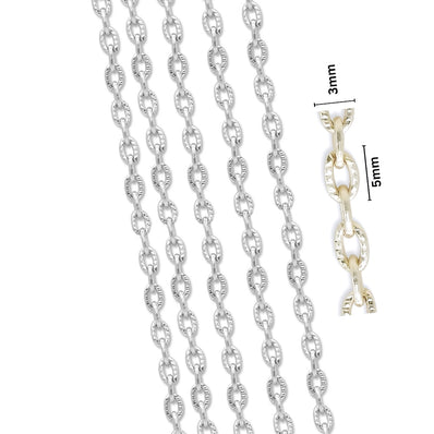2 Pieces Pack of 75-80 Cm Long Silver Plated Jewelry Making Chain best quality