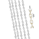 2 Pieces Pack of 75-80 Cm Long Silver Plated Jewelry Making Chain best quality