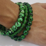3 Set of handmade glass beads bracelets