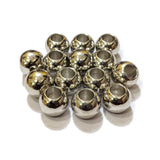 20 PIECES PACK' Premium 12 mm acrylic beads with a brilliant nickel/rhodium silver finish' Lightweight and perfect for jewelry making, spacers, and crafts.
