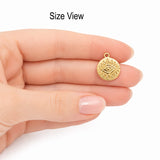 10pcs Gold Evil Eye Coin Charms, Round Protection Eye Pendant Charms, Boho Lucky Eye Charms for Bracelet Necklace Earrings DIY Jewelry Making Findings