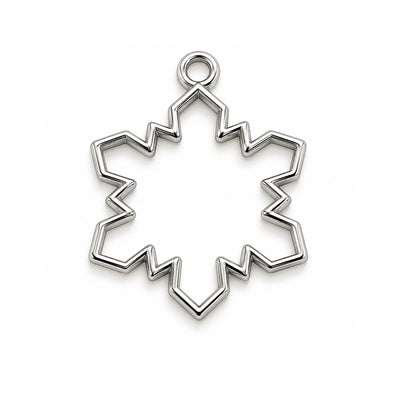 5pcs Stainless Steel Plated Zigzag Circle Bezel Charm Pendant for Resin Jewelry Making