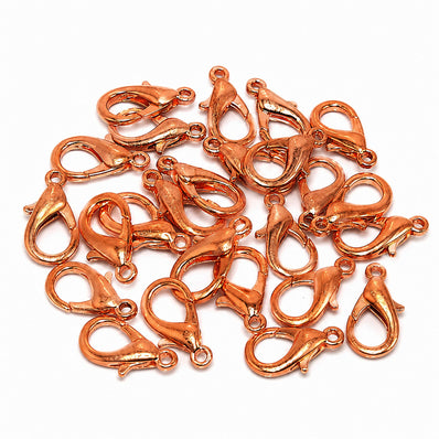 18mm Copper Plated Lobster Clasps – Zinc Alloy Jewelry Clasps for Necklace & Bracelet Making – Pack of 10 Pieces