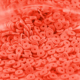 2000 PIECES PACK' 6 MM APPROX CORAL ORANGE FIMO POLYMER BEADS