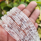 Per Line Crystal Clear Glass Cube Beads Sold Per line about 60 beads in size about 7x8mm