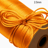 Kesharia Yellow Rat Tail Satin Cord 2.5mm – 10 Meter Pack | Silk Satin Malai Dori for Jewelry Making, Beading, Kumihimo & DIY Crafts