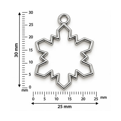 5pcs Stainless Steel Plated Zigzag Circle Bezel Charm Pendant for Resin Jewelry Making