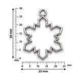 5pcs Stainless Steel Plated Zigzag Circle Bezel Charm Pendant for Resin Jewelry Making