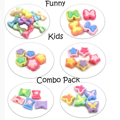 6 designs Mix Kids collection Combo Pack beads