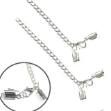 10 PCS PACK EXTENSION CHAIN FINDINGS FOR JEWELRY MAKING, SILVER PLATED