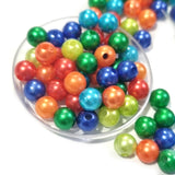 50/Gram Pkg. 8mm Size. Mix Colors,  Acrylic Plastic Beads