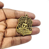 5 Pcs Pkg. Buddha Pendants Gold finsih, in size about 33x46mm