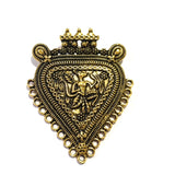 2 Pcs Pkg. Gold Oxidized big size pendant in size about 55x68mm