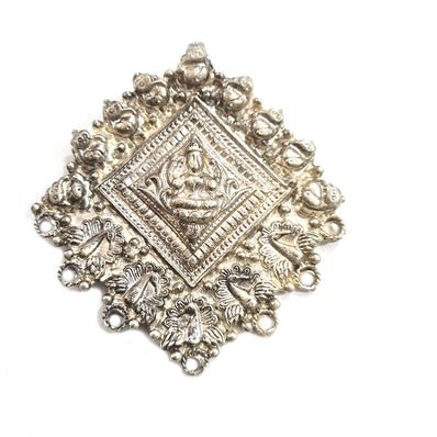 Weighted Large Size Lakshmi Pendant Silver on Sale in size about 70mm