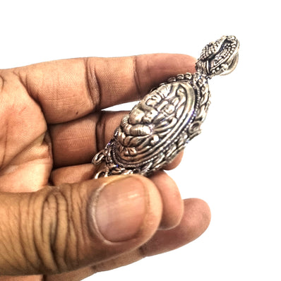 Ganesha Pendant Silver Oxidize in size about 50mm