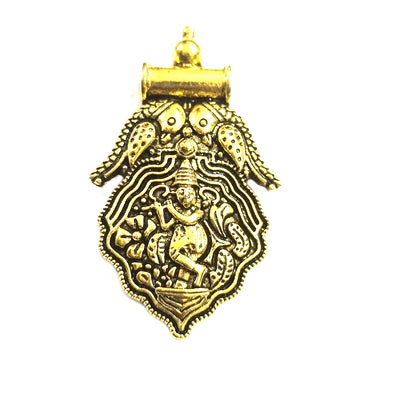 63x35mm, German Silver Temple Pendant, Sold Per Piece.