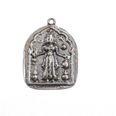 2 Pcs Pkg, Maa Kali Pendants Silver antiqued Jewelry Making Pendant Size about 45mm