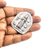 2 Pcs Pkg, Maa Kali Pendants Silver antiqued Jewelry Making Pendant Size about 45mm