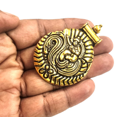 60x40mm, German Silver Temple Pendant, Sold Per Piece.