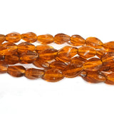 2 Line/Strings Orange Bi cone handmade glass beads in size about 9x13mm