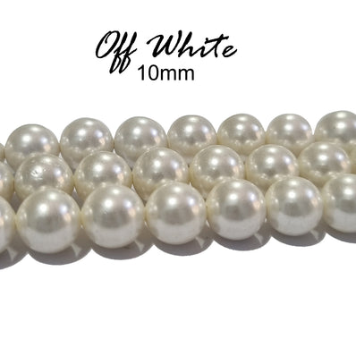 39~41pcs/Strand-line Natural Italian Shell Pearl Beads Round Loose Spacers for DIY Necklace Bracelet Jewelry Making Beading Supplies in size about 10mm