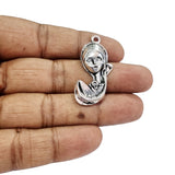 2 Pcs Pkg. Big size Catholic Miraculous Medal Mother Mary Pendant Silver Oxidized in size about