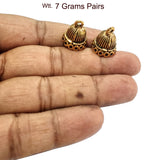 5 Pairs Pkg. Oxidized Gold Plated Handmade Jhumka Jhumki Earrings Jewelry for women