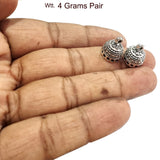 5 Pairs (10 pcs) pkg. Oxidized Silver Plated Handmade Jhumka Jhumki Earrings Jewelry for women  Per Pair Pkg.