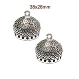 Large Size Oxidized Silver Plated Handmade Jhumka Jhumki Earrings base Jewelry Findings Per Pair Pkg.