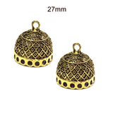 Oxidized Gold Plated Handmade Jhumka Jhumki Earrings base Jewelry Findings Sold Per Pair 2 pcs