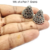 4 Pairs (8 Pcs) pkg. Cone Caps Oxidized Silver Plated Handmade Jhumka Jhumki Earrings base Jewelry Findings