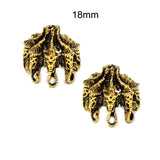 2 Pairs (4 Pcs) Pkg. Oxidized Gold Plated Handmade Cap types Jhumka Earrings base Jewelry Findings
