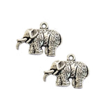 4 PCS PACK, ELEPHANTS CHARMS PENDANT JEWELRY MAKING RAW MATERIALS Silver oxidized plated