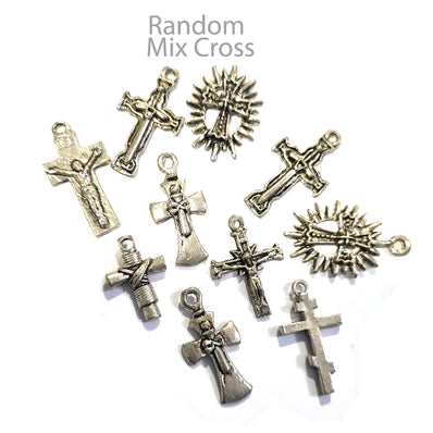 10 Pcs Random Mix SALE Cross Pendant charms mix
