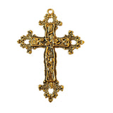 Big Gold Oxidized Cross Pendants for jewelry making Per Piece Pkg.