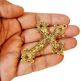 Big Gold Oxidized Cross Pendants for jewelry making Per Piece Pkg.