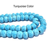13x10mm Handmade Glass Trade Beads,  40~42 Beads in one Strand, Hole size about 3 to 4mm
