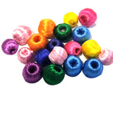 Mix HAND WOVEN SILK BEADS, SOLD PER PACK OF 20 PCS in size 10mm and 8mm
