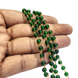 2 Meters Pkg. Beaded Chain in Green Color