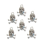 10 Pcs Lot skull charms pirates skull for jewelry making in size about 12x16mm