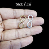10 Pcs Antique Silver Infinity Symbol DIY Bracelet Necklace Anklets Connectors Charms Pendants