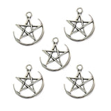 10 PIECES PACK STAR CHARMS' SILVER OXIDIZED' 18 MM APPROX SIZE