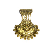 2 Pcs Pkg. Gold, German Silver Zinc Alloy Oxidized big size pendant for Jewellery Making