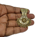 2 Pcs Pkg. Gold, German Silver Zinc Alloy Oxidized big size pendant for Jewellery Making