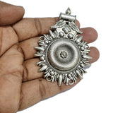 German Silver Zinc Alloy Oxidized big size pendant for Jewellery Making in size about 60mm