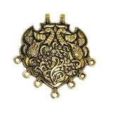 Gold, German Silver Zinc Alloy Oxidized big size pendant for Jewellery Making in size about 55mm